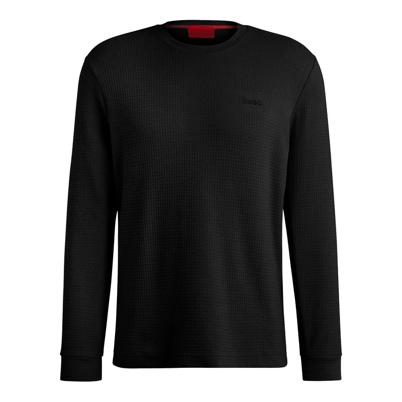 HUGO Men's Austin Ls Shirt Long Sleeve Pyjamas, Black 1, M
