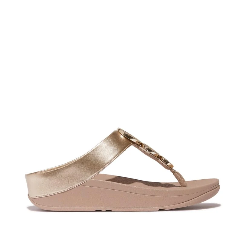 Fitflop HALO BEAD-CIRCLE METALLIC TOE-POST SANDALS - Image 1