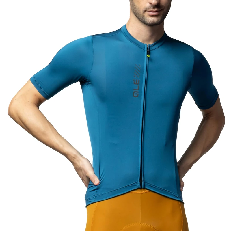 Alé Cycling Men's Pragma Colour Block Short Sleeve Jersey, Lagoon, XS