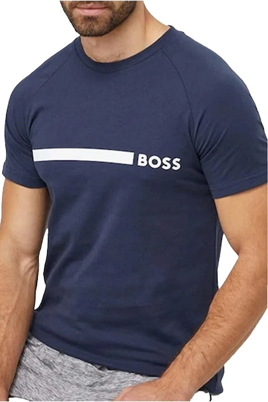 BOSS Men's Rn Slim Fit Beach T-Shirt, Medium Blue426, XS