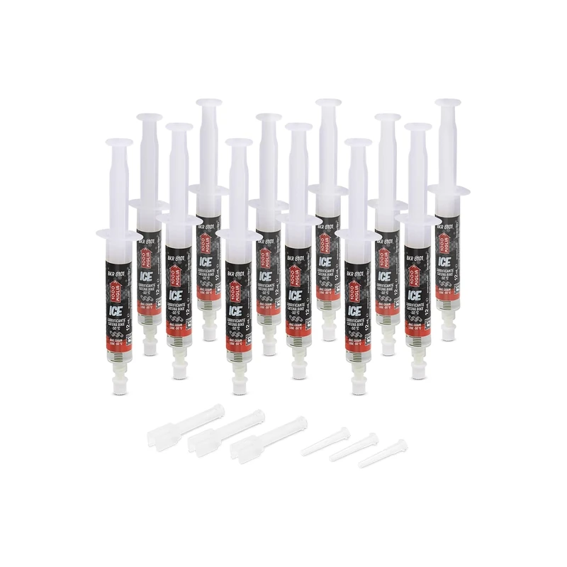 1000 Miglia BKR 6101 Lube Bike Chain for Freezing and Snowy Conditions, withstands up to -50°C temperatures -144 ml (12x12 ml), Cartridges+Drop and Huggie Application Systems, Fluorescent Formula