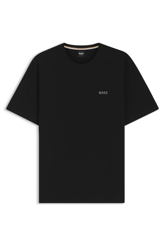 BOSS Mens Waffle T-Shirt 10269584 01 Pyjama Short Sleeve Top Black XL