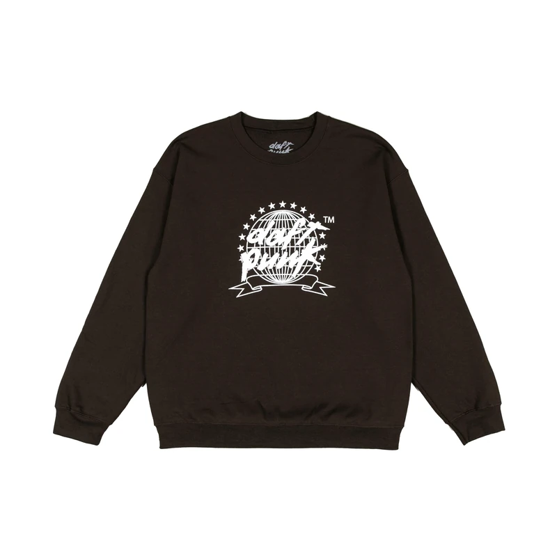 Daft Punk Unisex's Dp Retail Crest Crewneck Brown Sweatshirt, L