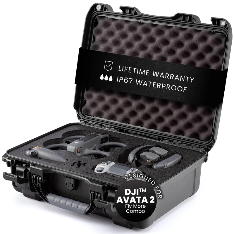 NANUK 925 DJI™ Avata 2 Fly More Combo - Waterproof Hard Case with Drone Foam Insert, Crushproof, Portable Travel Case, Made in North America - Black (18.7" x 14.8" x 7")