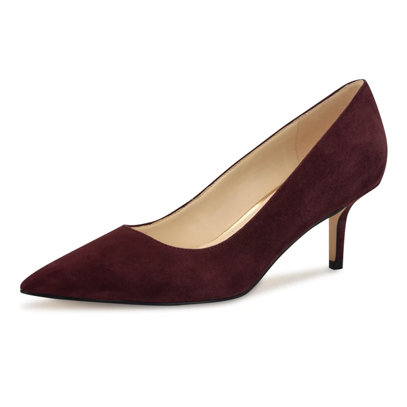 Nine West Women's Arlene Pump, Burgundy Suede 603, 3.5 UK