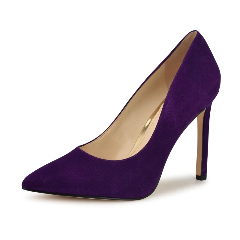 Nine West Women's Tatiana Pump, Purple Suede 506, 6.5 UK