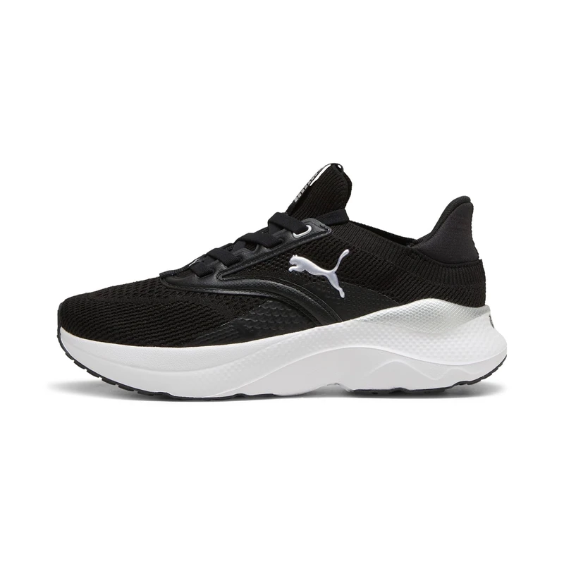 PUMA Womens Softride Mayve, Black/White, 10