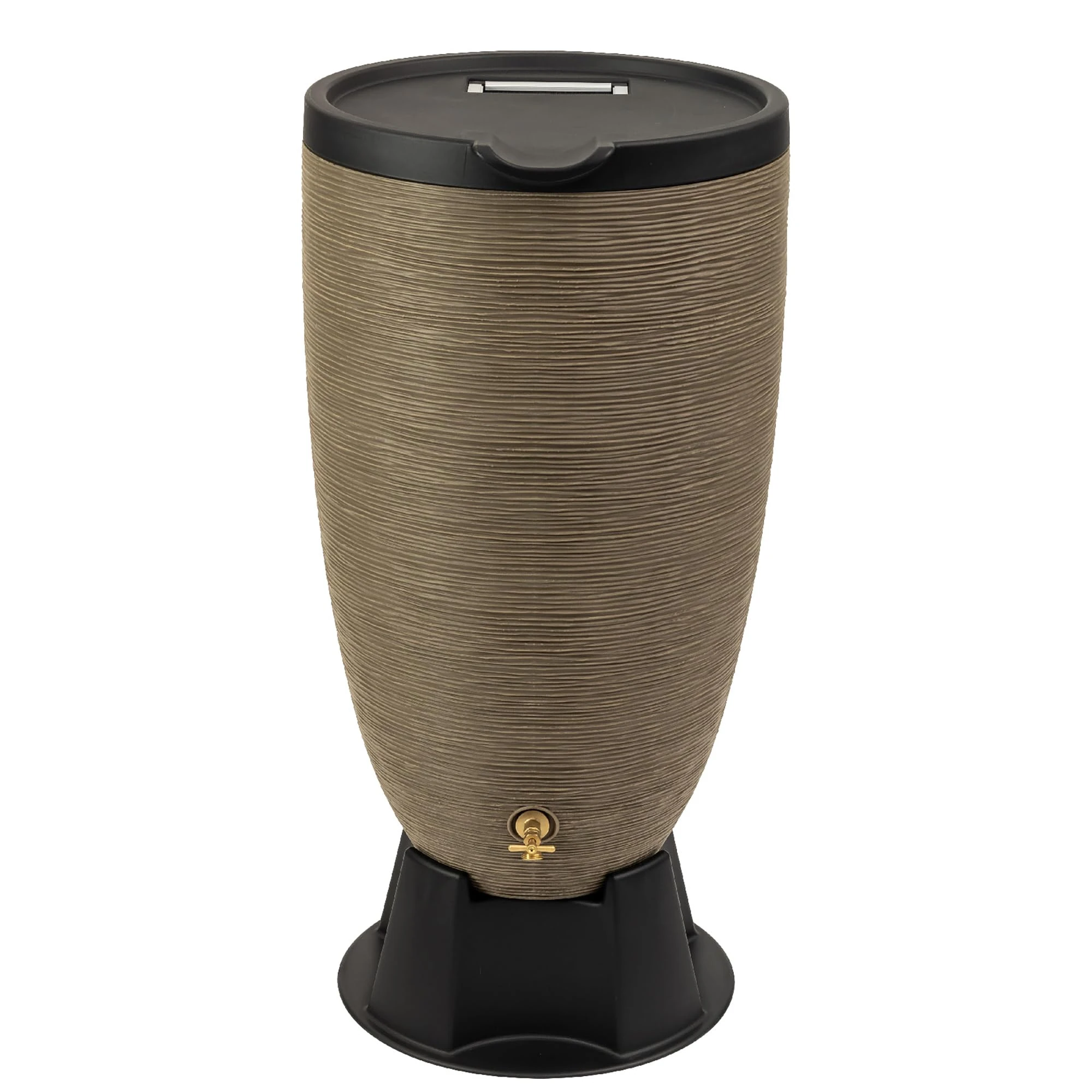 RTS Home Accents Newport Sandstone Rain Barrel with Stand and Lid