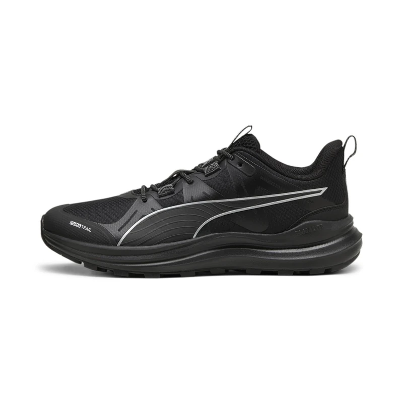 Puma Men's Reflect Lite Trail Sneaker, Puma Black-Cool Dark Gray-Puma Silver, 9 UK