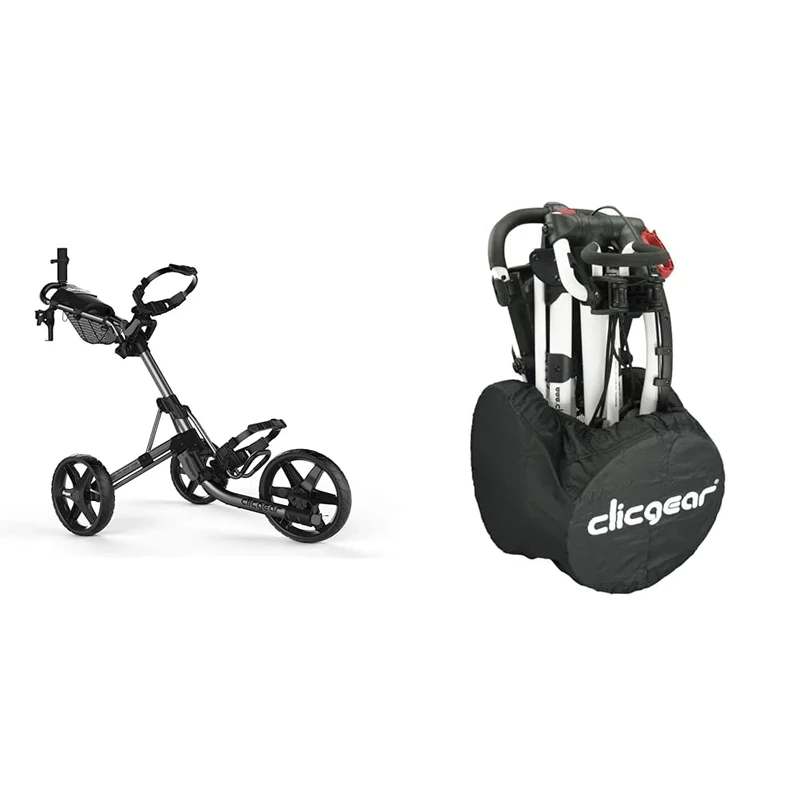 Clicgear Unisex 4.0 4 0 Trolley Silver, Silver, One Size UK Longridge CGWC01 Golf Trolley Wheel Covers, Black, Large