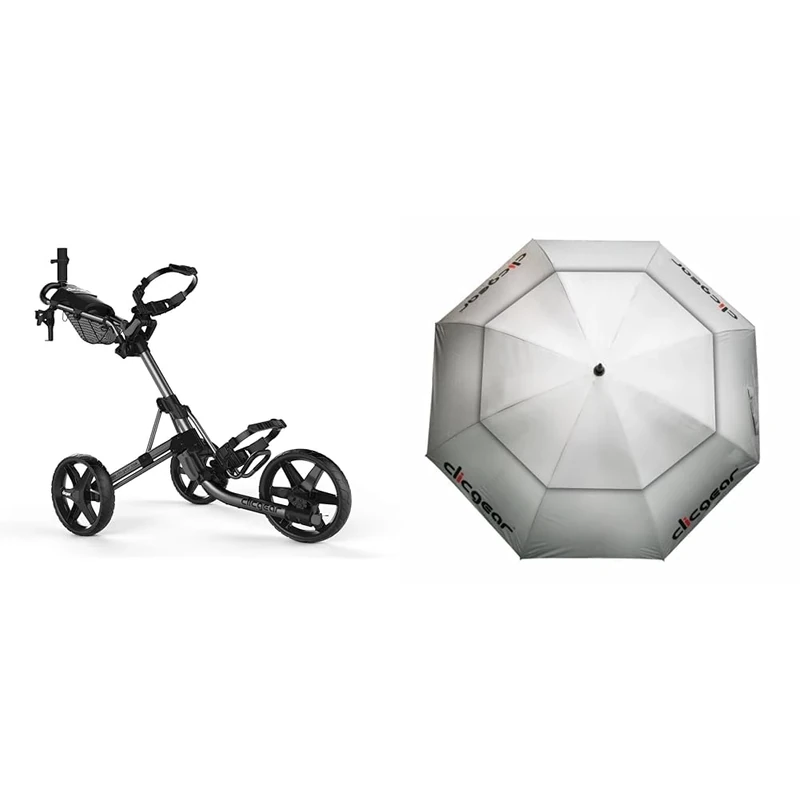 Clicgear Unisex 4.0 4 0 Trolley Silver, Silver, One Size UK Umbrella - Silver