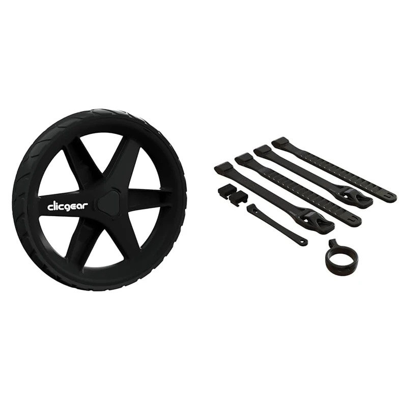 Clicgear 4.0 Wheel Kit - Black + CLICGEAR 4.0/6.0 TRIM KIT - BLACK