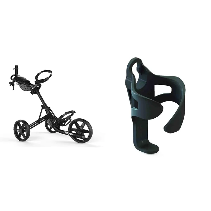 Clicgear Unisex 4.0 4 0 Trolley Black, Black, One Size UK Golf Trolley Cup Holder XL, Black