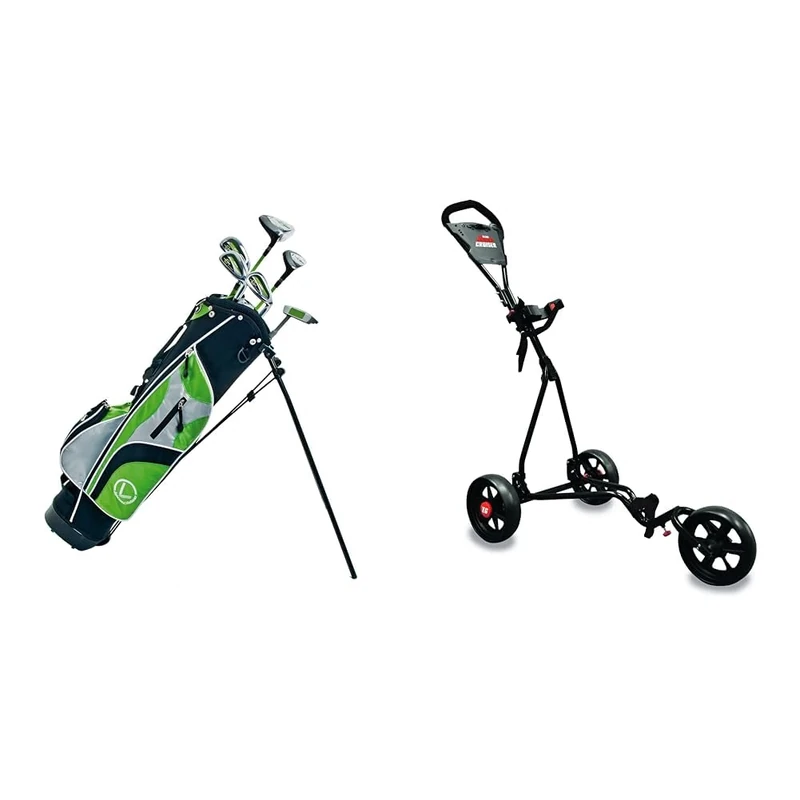 Longridge Challenger Cadet Junior Golf Package, 12+ Years + EZEGLIDE JUNIOR CRUISER TROLLEY - BLACK