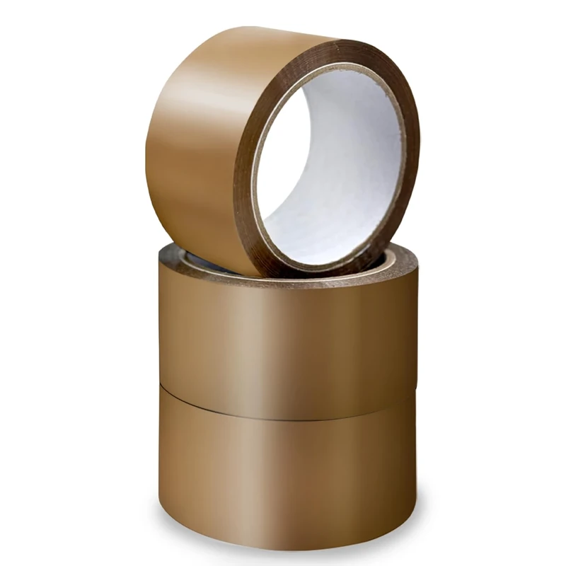Stick Well Packaging Tape, Industrial Brown Parcel Tape 3 Rolls With Low Noise - 48mm X 66m, Secure Sticky Brown Tape For Box Packaging, Moving Boxes, Packing Tape Strong For Moving House (3 rolls)