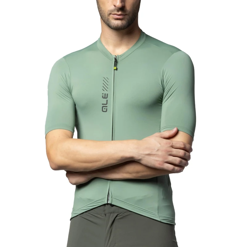 Alé Cycling Men's Off Road Pragma Colour Block Short Sleeve Jersey, Army Green, XS