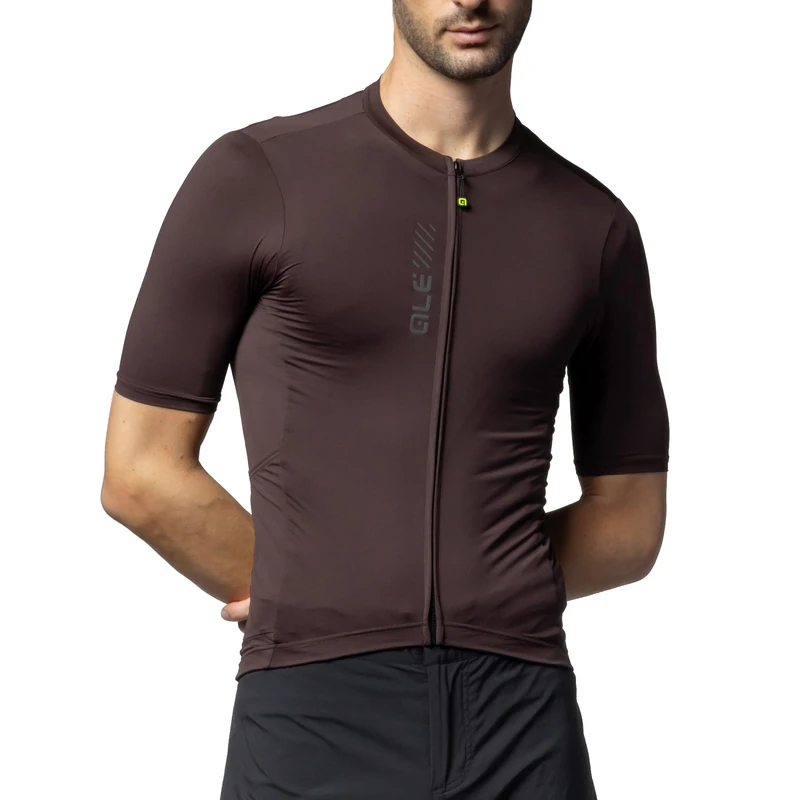 Alé Cycling Men's Off Road Pragma Colour Block Short Sleeve Jersey, Brown, XS