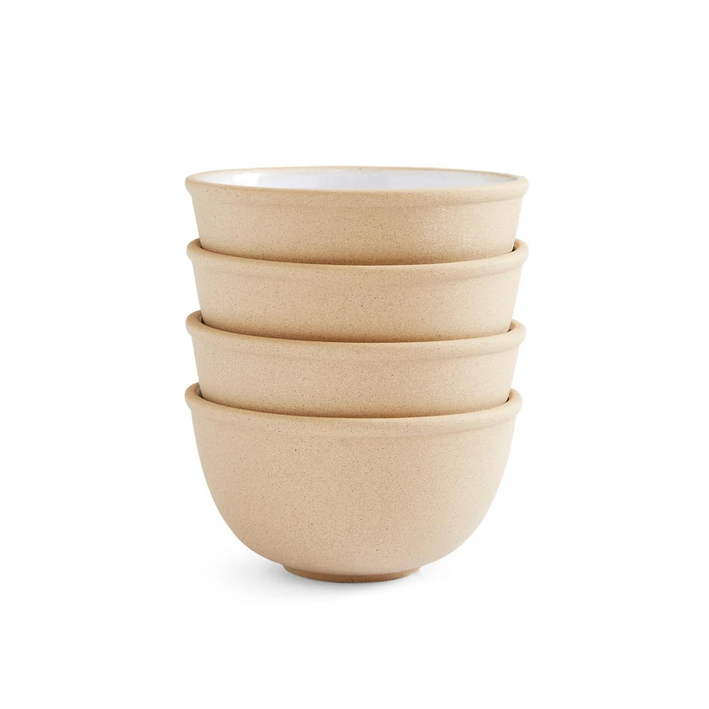 Portmeirion x Minerals 4-Piece Moonstone Small Bowl Set (11.5cm, 214ml) – Blue Reactive Glaze Stoneware Bowls for Snacks, Sides and Everyday Dining