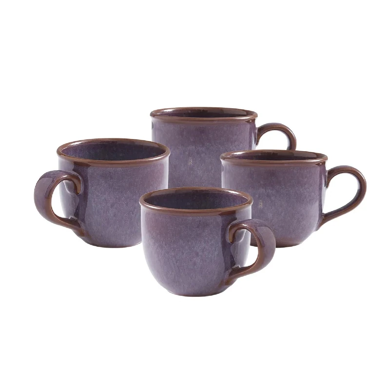 Portmeirion x Minerals Amethyst Mug 0.3 L (Set of 4) – Purple Reactive Glaze Stoneware Coffee & Tea Mugs for Everyday Use, Modern Tableware - Image 1