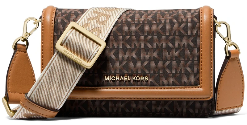 Michael Kors JET SET Small Hammered Leather Smartphone Crossbody Bag
