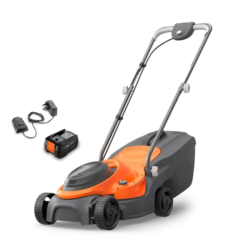 Flymo 18V SimpliMow 320 Cordless Lawn Mower – Lightweight, Quiet, Cuts up to 200m² - for medium sized UK lawns), 32cm Width, Battery & Charger