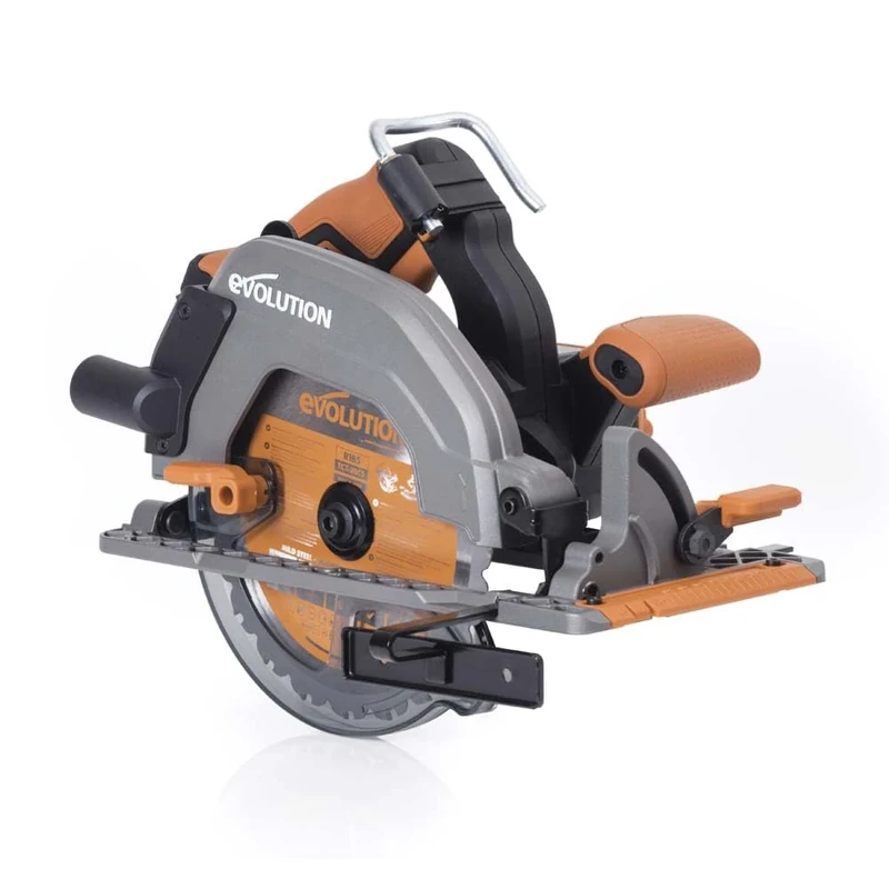 Evolution Power Tools R185CCS-Li Circular Saw Cordless Brushless 18v Li-Ion EXT Includes TCT Multi-Material Blade, Cuts Wood, Metal, Plastic & More, Guide Included, Battery Not Included, 185mm