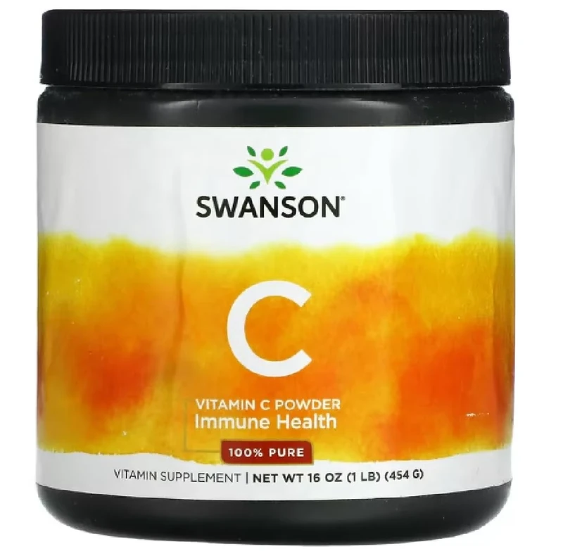 Swansons Swanson - 100% Pure Vitamin C Powder | Immune & Antioxidant Support | Ascorbic Acid - 454g