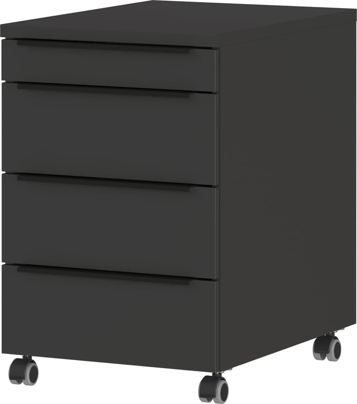 Germania Rolling Cabinet 4377-547, in graphite, with utensil compartment, 42 x 63 x 60 cm (WxHxD)