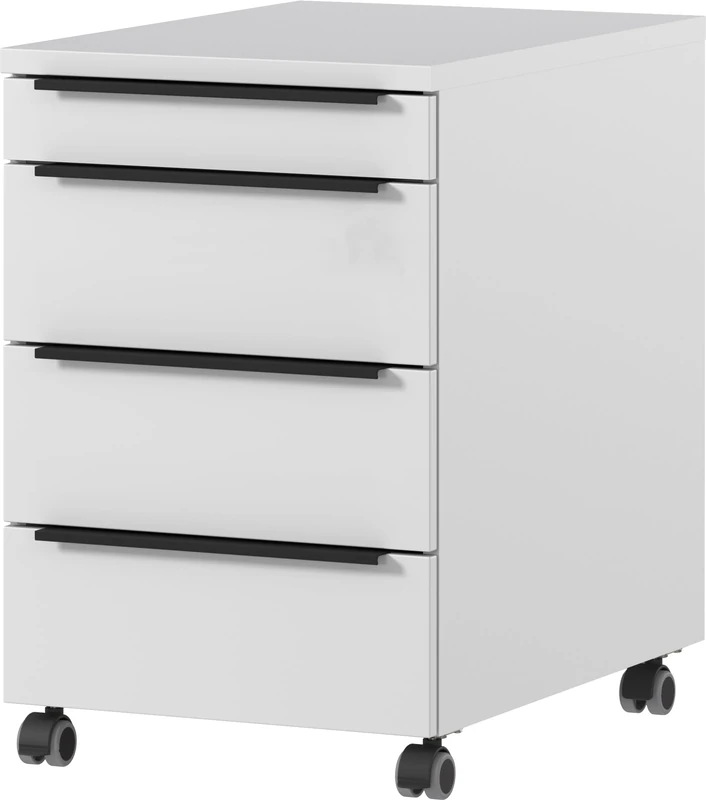 Germania Rolling Cabinet 4377-69, in light grey, with utensil compartment, 42 x 63 x 60 cm (WxHxD)