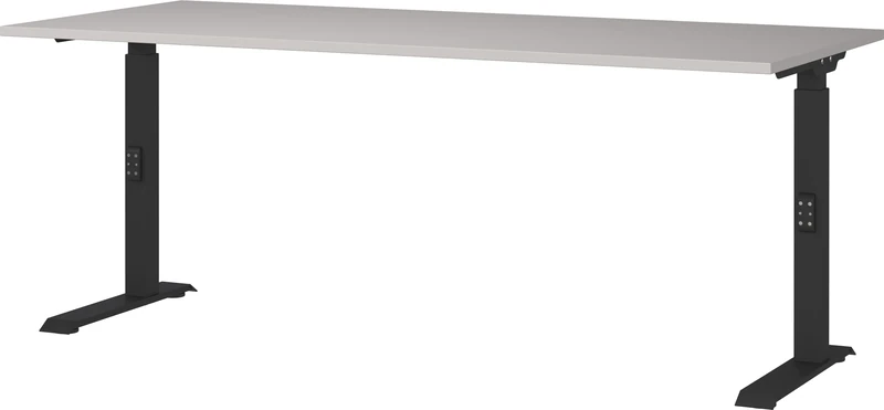 Germania Desk 7912-630, in cashmere/black, me. height-adjustable, 180 x 91 x 80 cm (WxHxD)