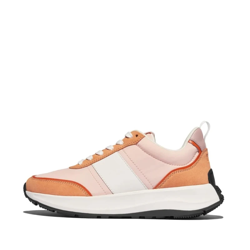 F-Mode Flow Fabric/Suede/Leather Flatform Sneakers