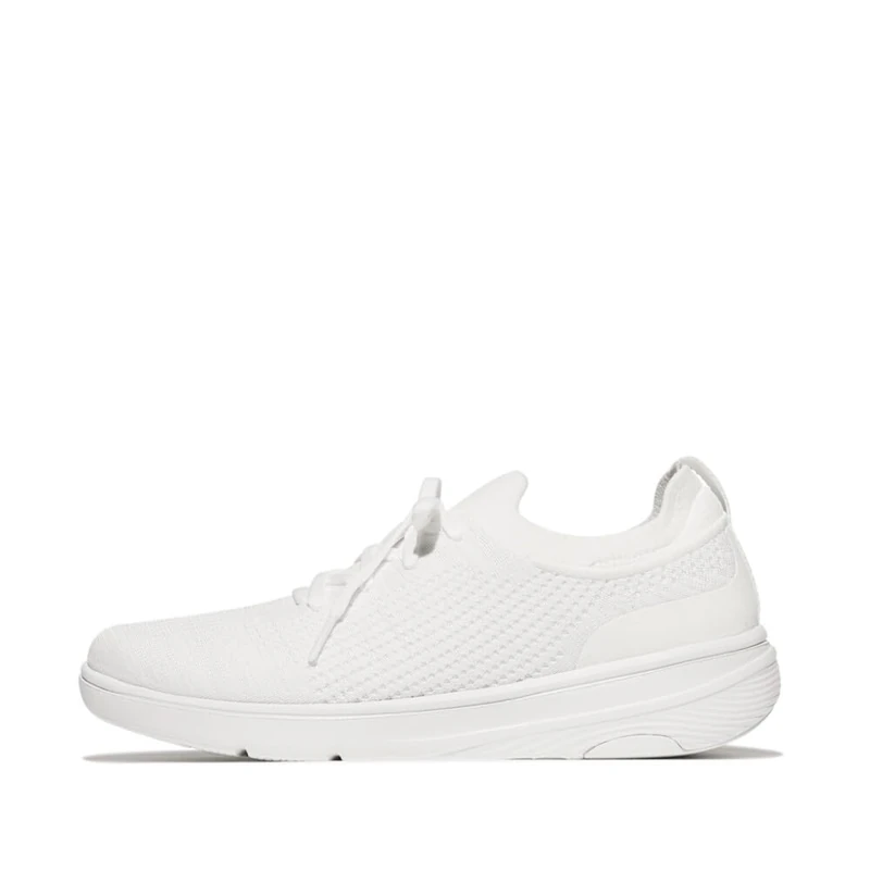 Super-Q Knit Slip-ON Laced Sneakers White