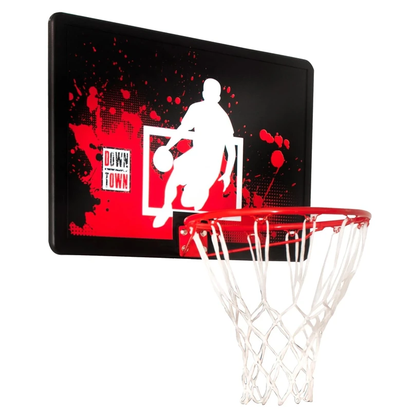 DOWNTOWN Detroit Basketball Hoop – Wall Mounted or Over-the-Door | Indoor & Outdoor Basketball Set with Net | Perfect for Young Players | Fun & Durable for Home Use