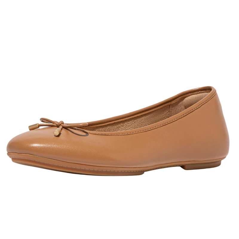 Fitflop DELICATO Bow Soft Leather Ballet Flats - Image 1