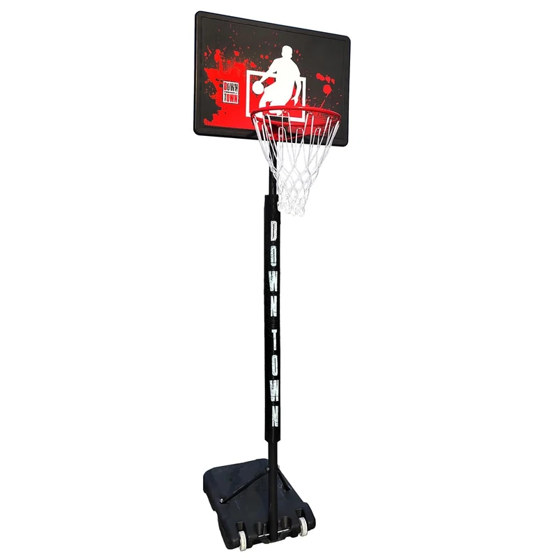 DOWNTOWN Chicago Junior Height Adjustable Basketball Hoop and Stand | Portable Freestanding Hoop for Younger Players | Adjustable from 1.65m to 2.1m | Suitable for Indoor And Outdoor Use