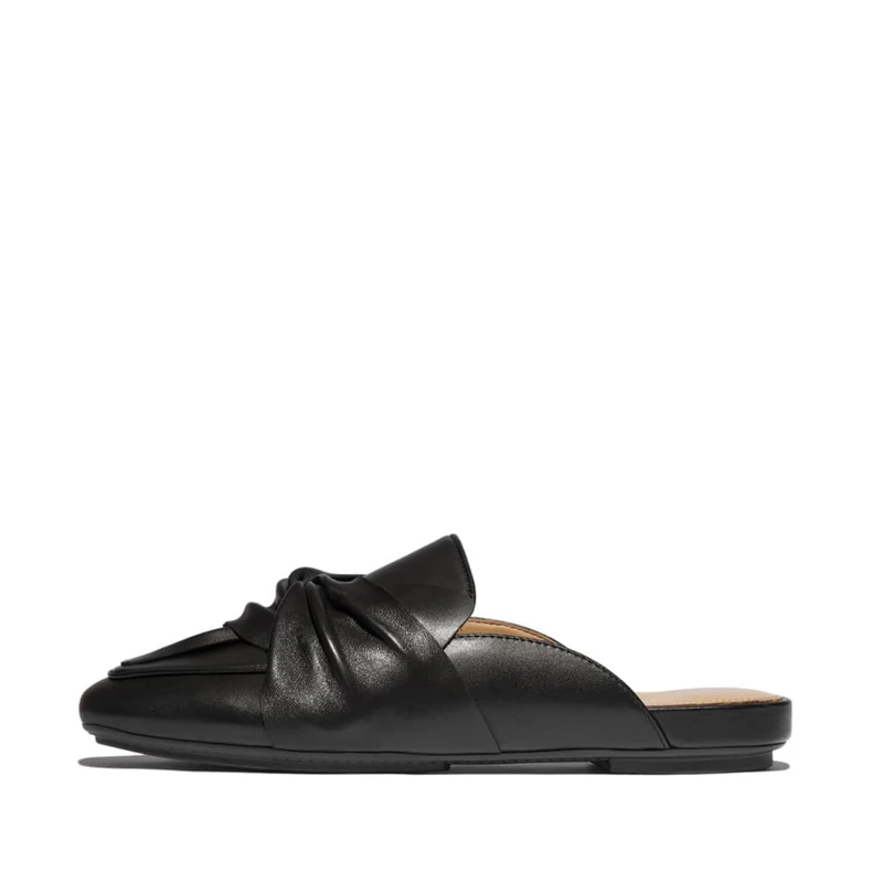 Fitflop DELICATO Soft-Twist Leather Mules Black