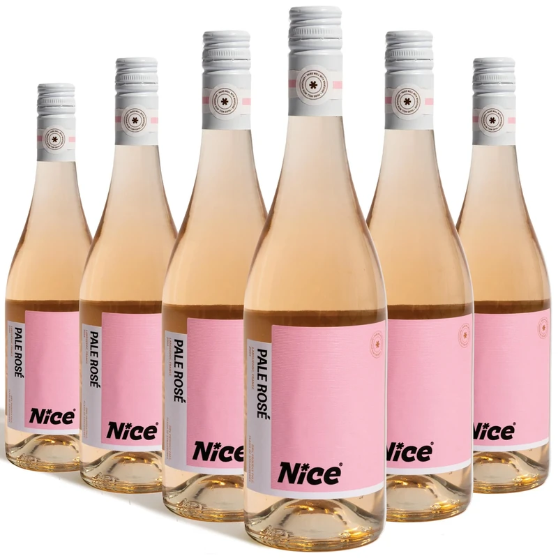 Nice Pale Rosé, French Wine in a Bottle, Dry, Pale, French Rosé from Languedoc, Hint of Strawberry, 6 x 75cl Bottled Wine