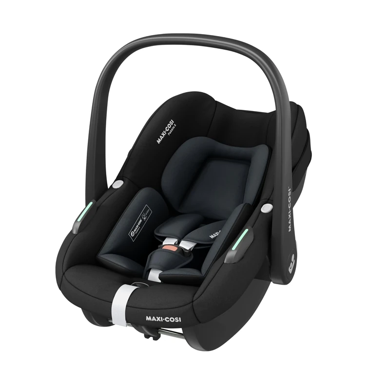 Maxi-Cosi Pebble S i-SIze, Baby Car Seat, 0 - 15 Months, 0 - 13 kg, 40 - 83 cm, Lightweight Car Seat Newborn, Click & Go Installation, G-CELL Side Impact Protection, Baby-Hugg Inlay, Tonal Black