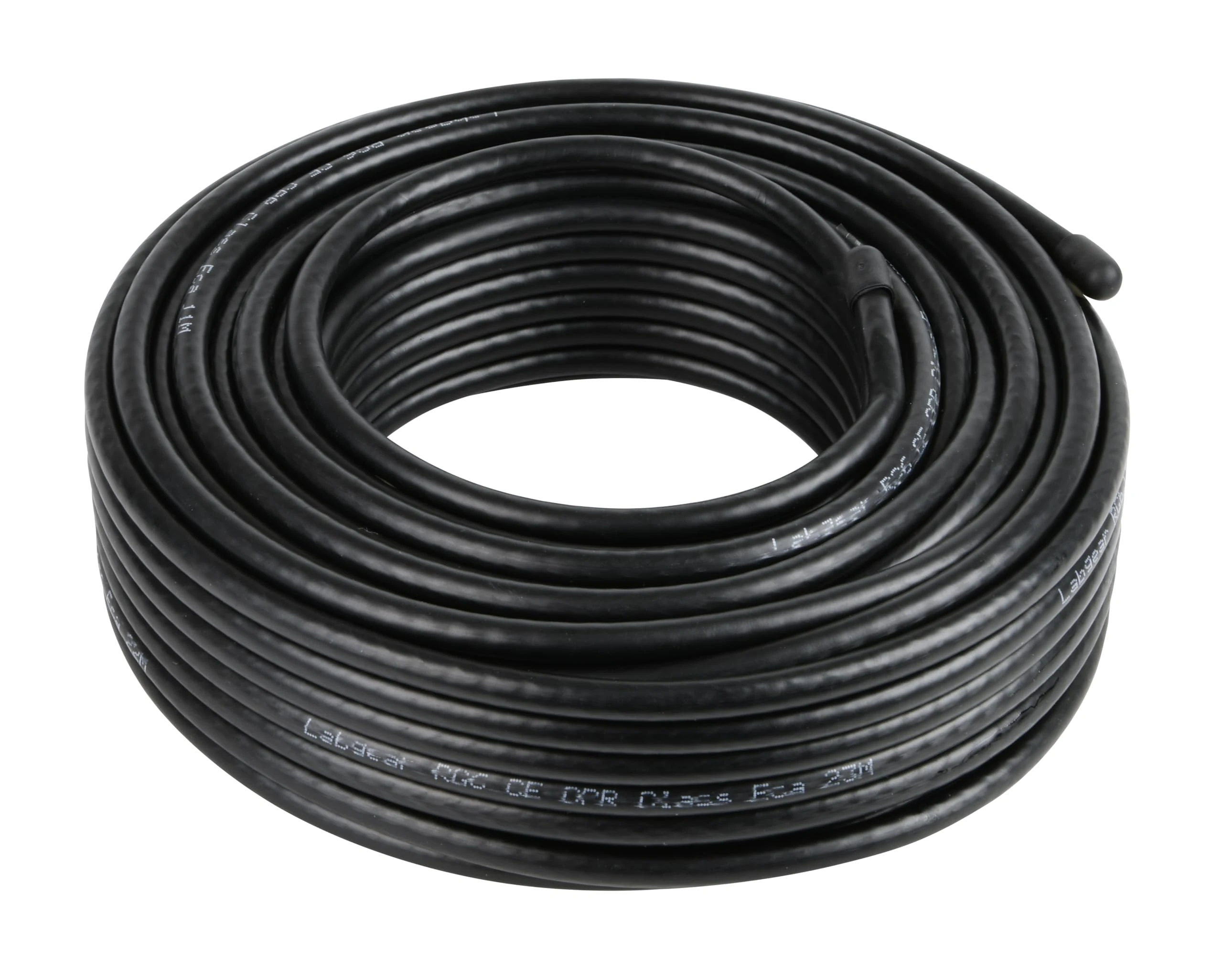 Labgear 25m Coaxial Satellite Cable RG6 Black Digital Aerial, Data & Satellite Coax TV Cable