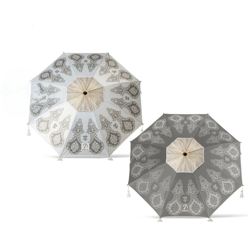 Atosa Mandala Beach Umbrella with Adjustable Metal Aluminium Skirt Ø200 cm Oxford UPF 50+ Protection Assorted in 2 Possibilities with Cover, multicoloured