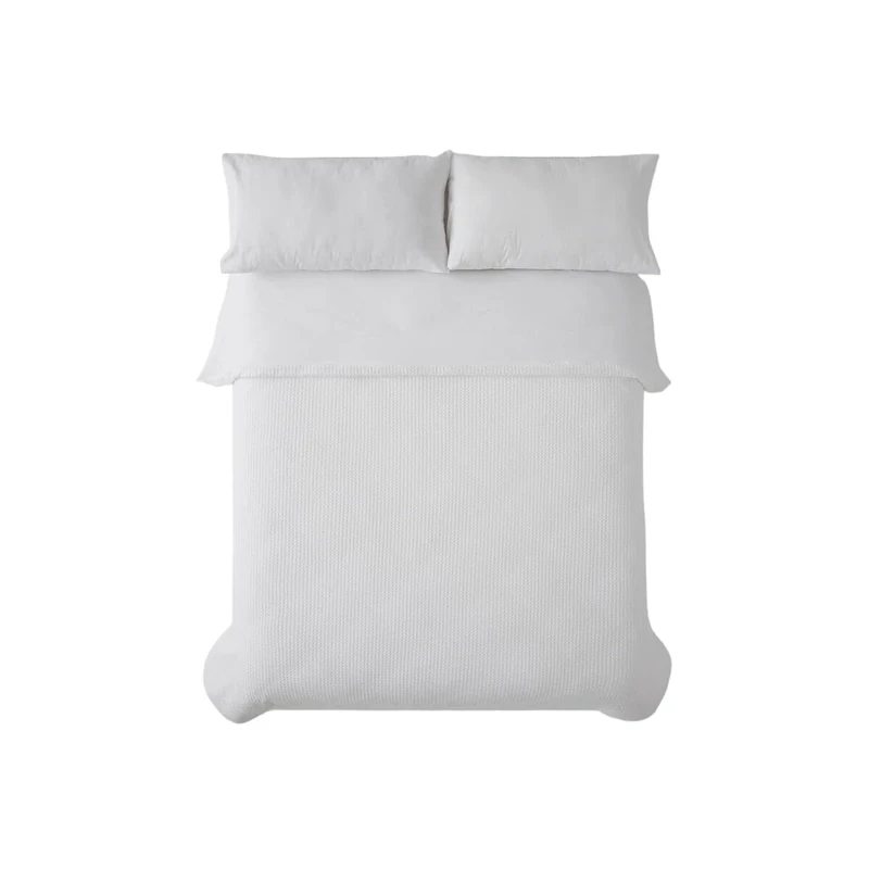 Alexandra House Living White Duvet Cover 260 x 240 cm
