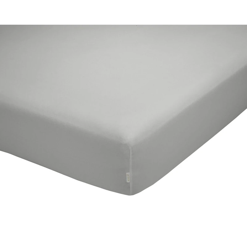 Alexandra House Living Fitted Sheet QUTUN Pearl Grey 105 x 200 cm - Image 1