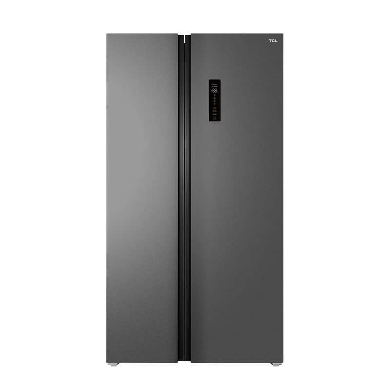 TCL RP505SSE2UK Refrigerator Side by Side, 505L, Inverter, AAT, Total no frost, Holiday mode, Quartz Gray [Energy Class E]