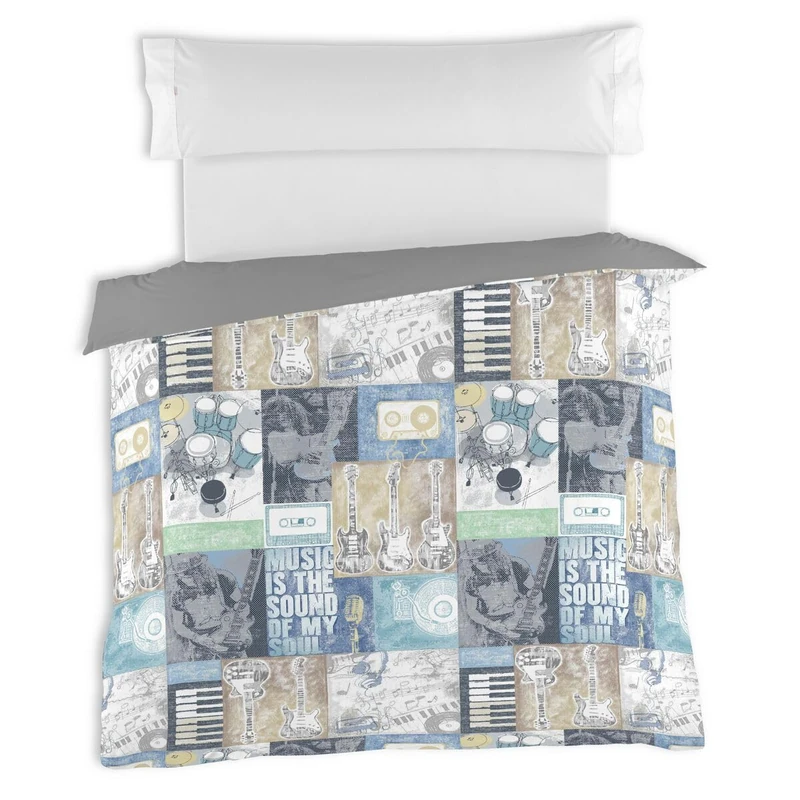 Alexandra House Living Duvet Cover Music Multicolour 200 x 200 cm Digital Print - Image 1