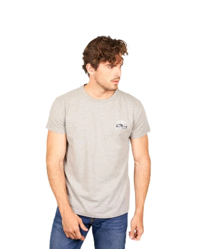 Skull Rider Men's Motorcycle Team T-Shirt, Grey, S/3XL - Image 1