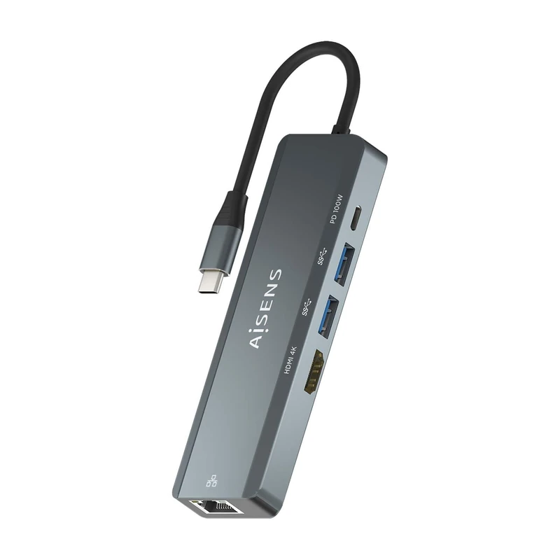 Aisens USB Hub ASUC-5P011-GR Grey (1 Unit)