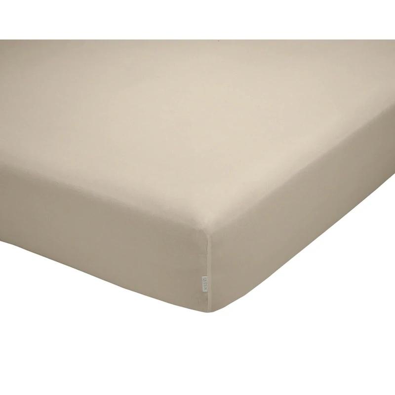Alexandra House Living QUTUN Taupé Fitted Sheet 105 x 200 cm