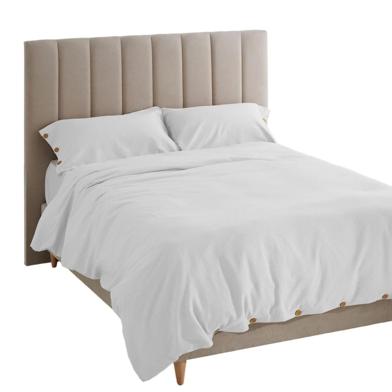 Alexandra House Living Swiss Duvet Cover White 240 x 220 cm