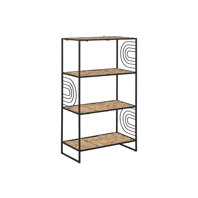 Home ESPRIT Shelf Black Metal Fiber 50 x 25 x 88 cm - Image 1