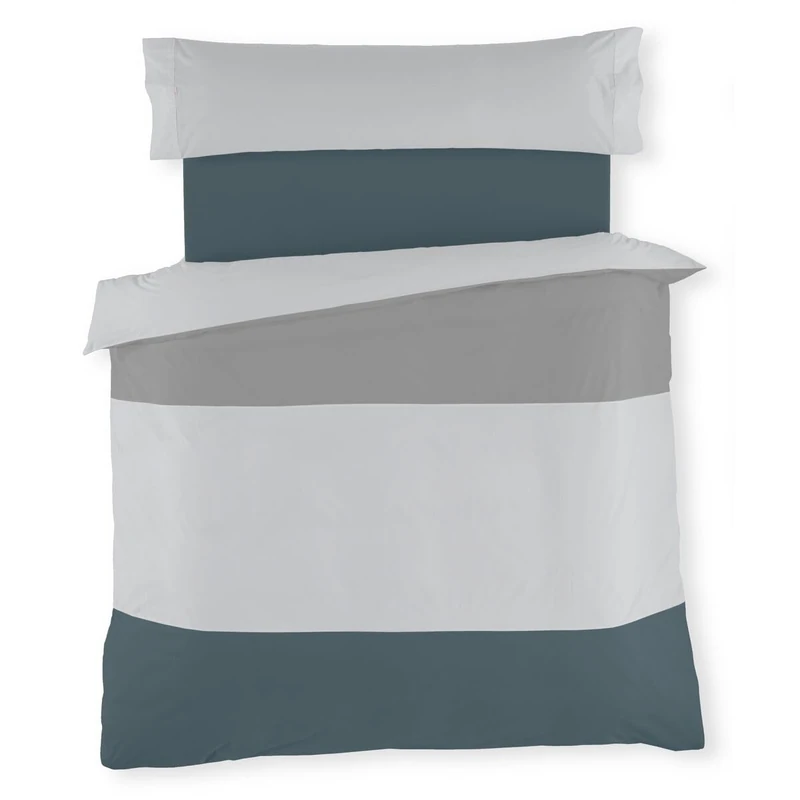 Alexandra House Living Pearl Grey Duvet Cover 150 x 220 cm - Image 1